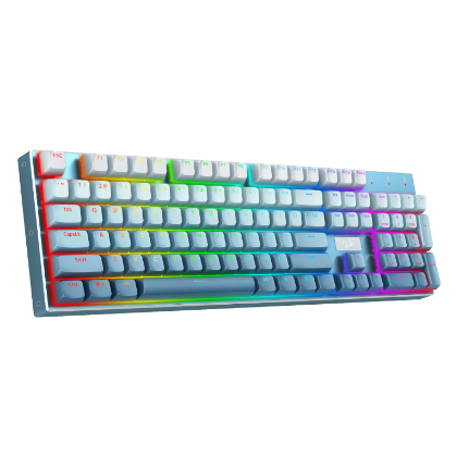 REDRAGON MECHNICAL KEYBOARD DEVARAJAS 104KEY RED SWITCHES – BLUE