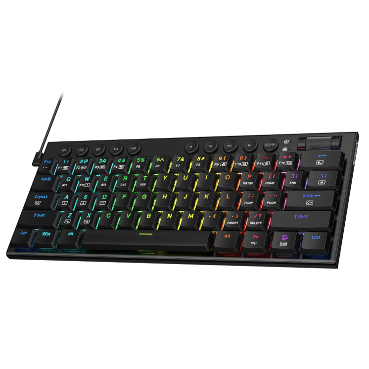 REDRAGON Noctis 61Key Red Switch RGB Low Profile Gaming Mechanical Keyboard – Black