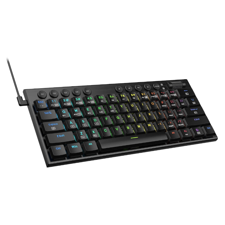 REDRAGON Noctis 61Key Red Switch RGB Low Profile Gaming Mechanical Keyboard – Black