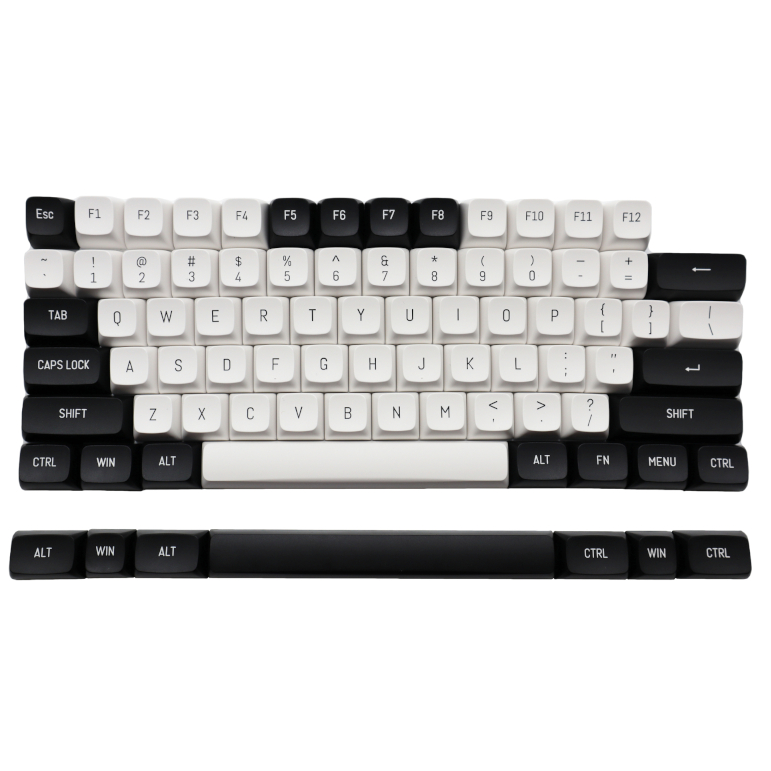 REDRAGON KeyCaps Black and White PBT 150Key set