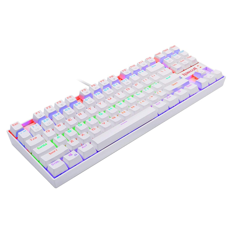 REDRAGON KUMARA Mechanical 87 Key|RGB Backlit Gaming Keyboard – White