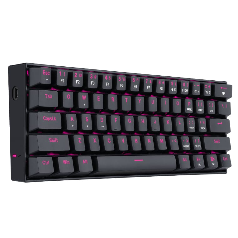 REDRAGON DRAGONBORN Wired Mechanical Keyboard Red LED 67Key Design – Black