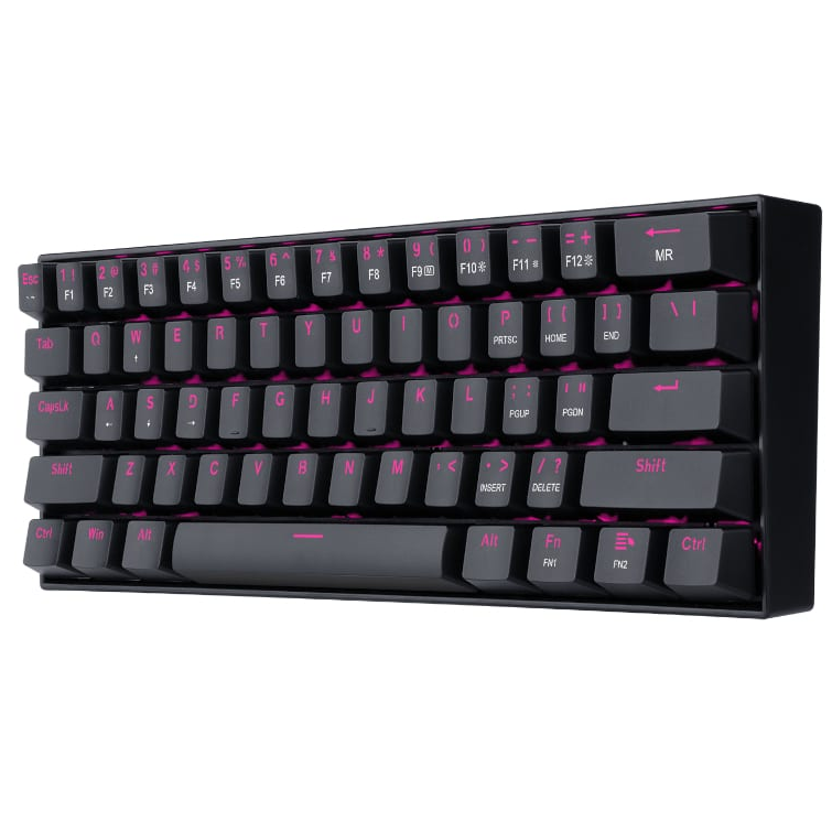 REDRAGON DRAGONBORN Wired Mechanical Keyboard Red LED 67Key Design – Black