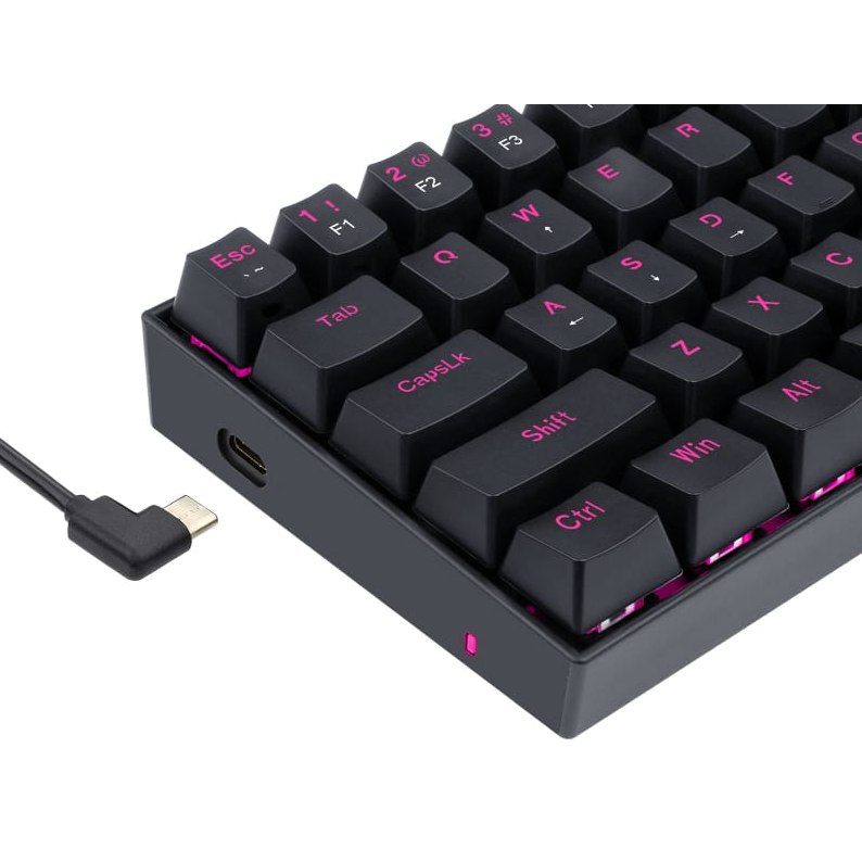 REDRAGON DRAGONBORN Wired Mechanical Keyboard Red LED 67Key Design – Black