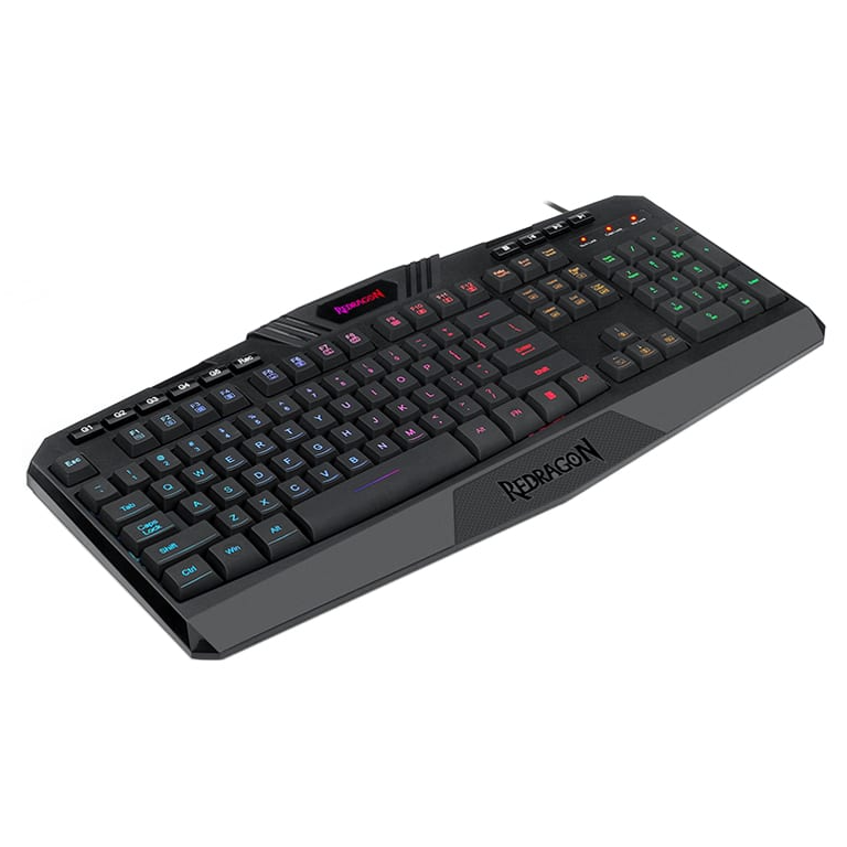 REDRAGON HARPE Membrane|RGB Backlit|12 Multimedia Keys|19 Non-Conflict Gaming Keyboard – Black