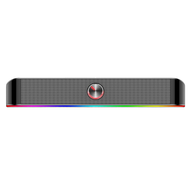 REDRAGON 2.0 Sound Bar ADIEMUS 2 x 3W RGB USB|Aux PC Gaming Speaker – Black