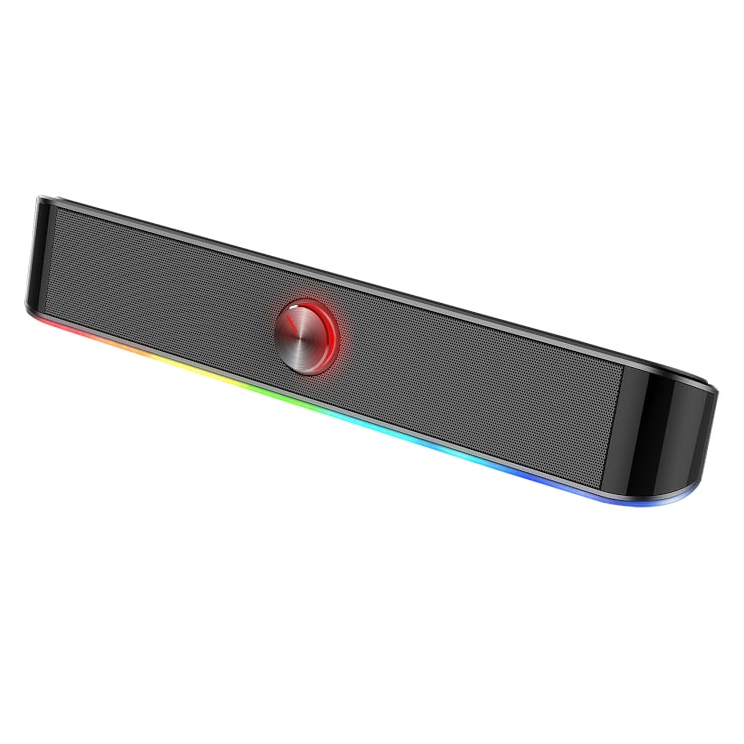 REDRAGON 2.0 Sound Bar ADIEMUS 2 x 3W RGB USB|Aux PC Gaming Speaker – Black