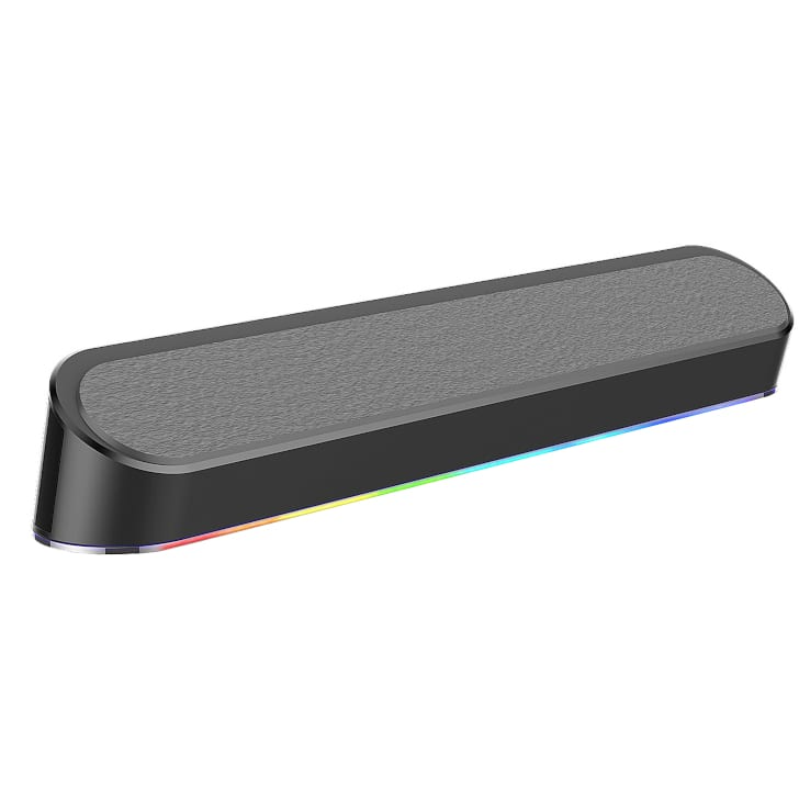 REDRAGON 2.0 Sound Bar ADIEMUS 2 x 3W RGB USB|Aux PC Gaming Speaker – Black