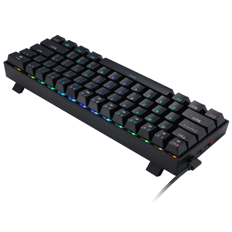 REDRAGON DRACONIC PRO Mechanical 61 Key|Bluetooth 5.0|RF|RGB Rechargable Battery|Type-C Charging Cable Gaming Keyboard – Black