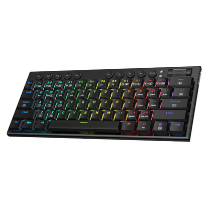 REDRAGON Noctis Pro 61Key Wireless Bluetooth Red Switch RGB Low Profile Gaming Mechanical Keyboard – Black