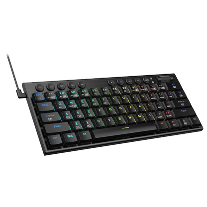 REDRAGON Noctis Pro 61Key Wireless Bluetooth Red Switch RGB Low Profile Gaming Mechanical Keyboard – Black