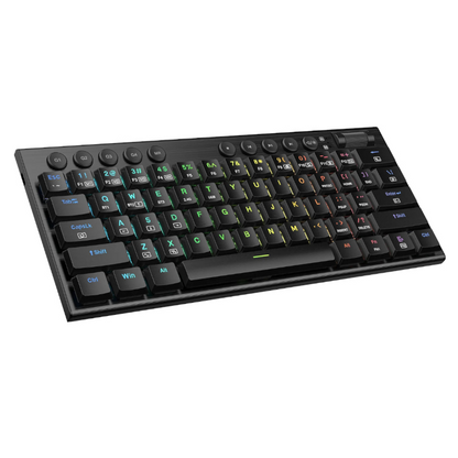 REDRAGON Noctis Pro 61Key Wireless Bluetooth Red Switch RGB Low Profile Gaming Mechanical Keyboard – Black