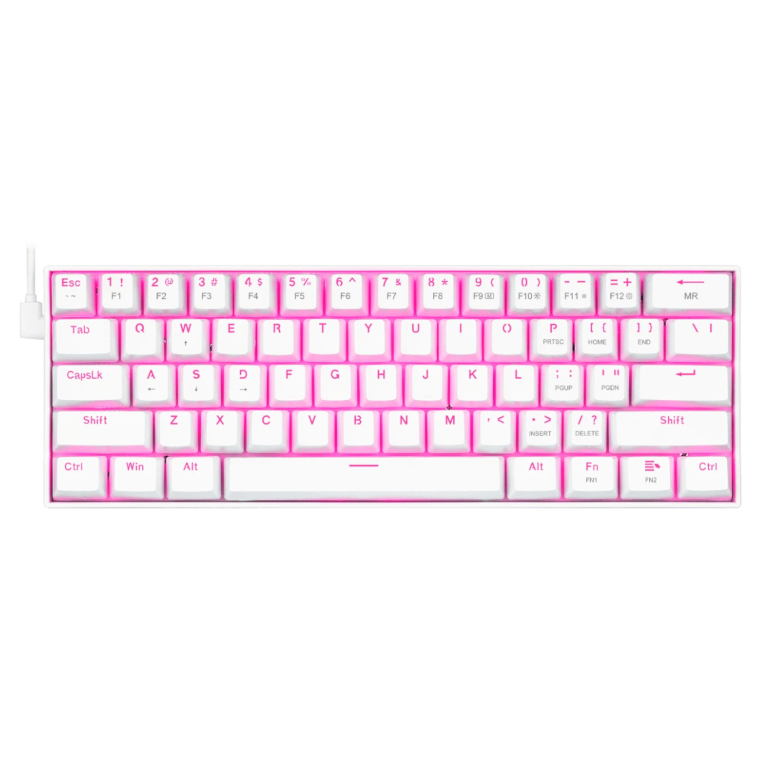 REDRAGON DRAGONBORN Wired Mechanical Keyboard Red LED 67Key Design – White