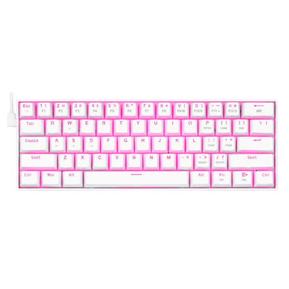 REDRAGON DRAGONBORN Wired Mechanical Keyboard Red LED 67Key Design – White