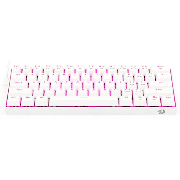 REDRAGON DRAGONBORN Wired Mechanical Keyboard Red LED 67Key Design – White