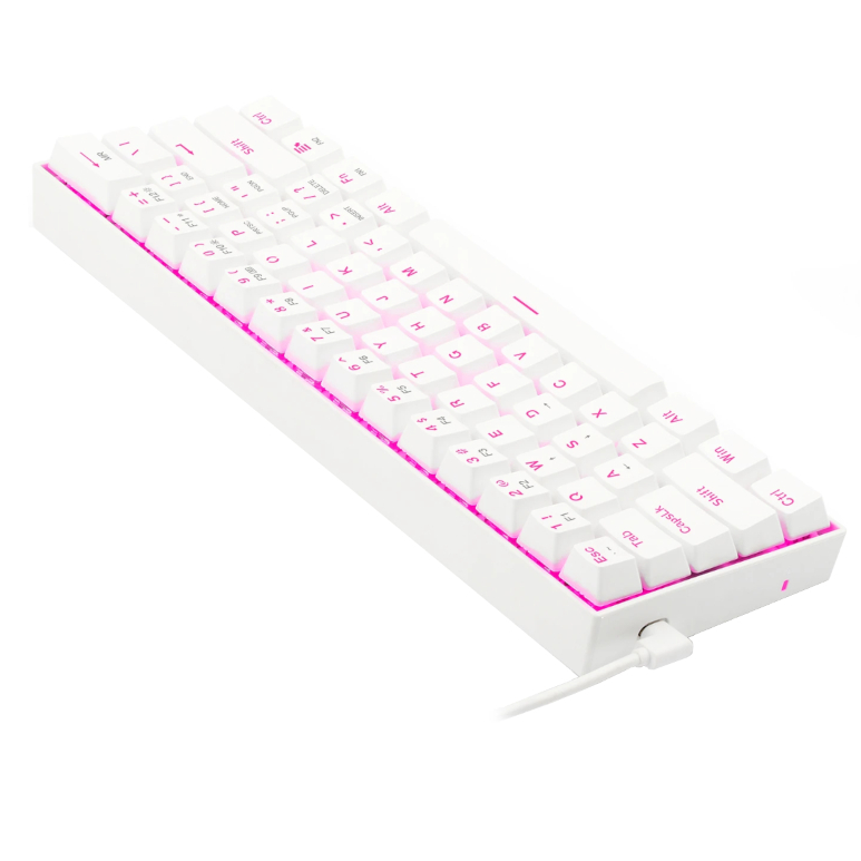 REDRAGON DRAGONBORN Wired Mechanical Keyboard Red LED 67Key Design – White