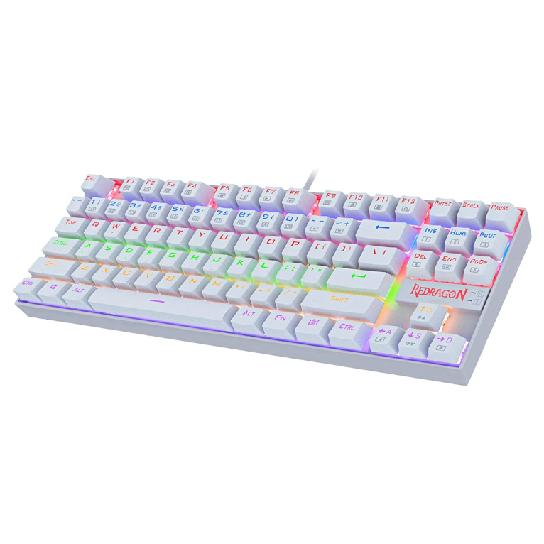 REDRAGON KUMARA Mechanical 87 Key|RGB Backlit Gaming Keyboard – White