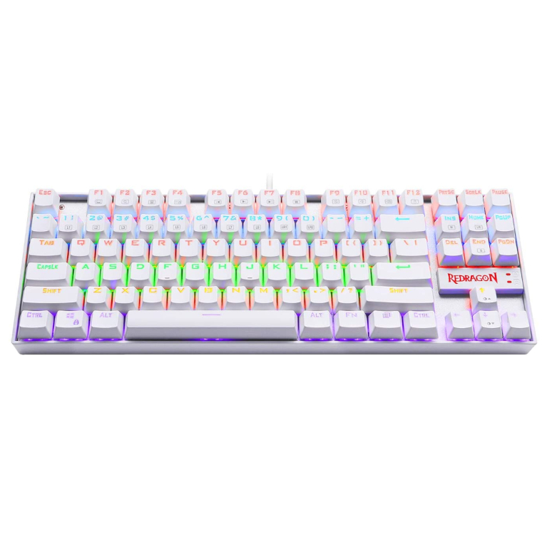 REDRAGON KUMARA Mechanical 87 Key|RGB Backlit Gaming Keyboard – White