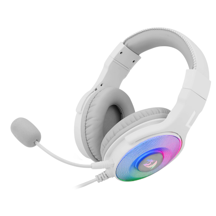 REDRAGON Over-Ear PANDORA USB RGB Gaming Headset – White