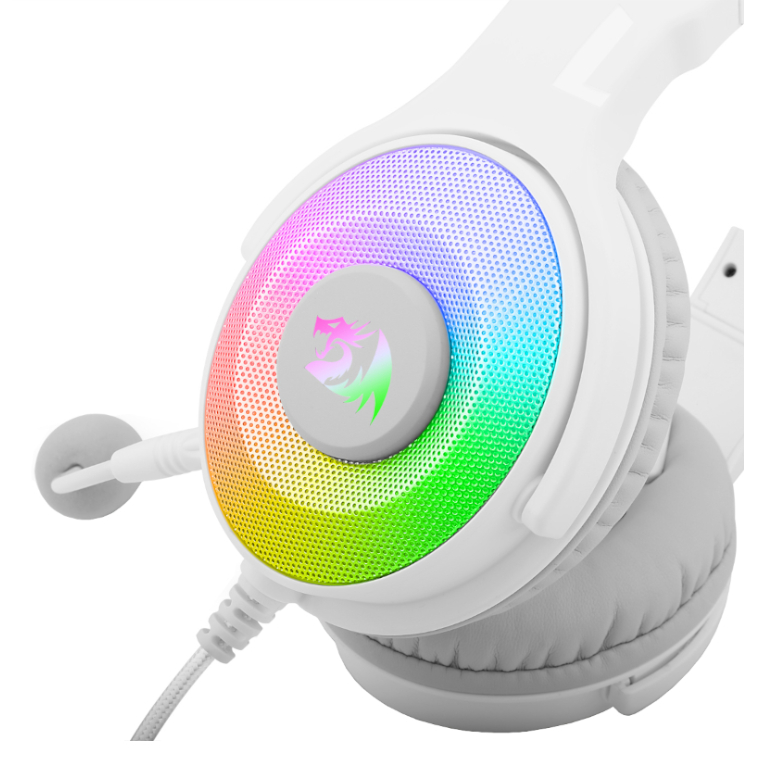 REDRAGON Over-Ear PANDORA USB RGB Gaming Headset – White