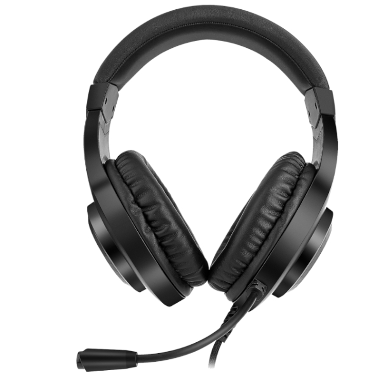 REDRAGON Over-Ear HYLAS Aux (Mic & Headset)|USB (Power Only) RGB Gaming Headset – Black